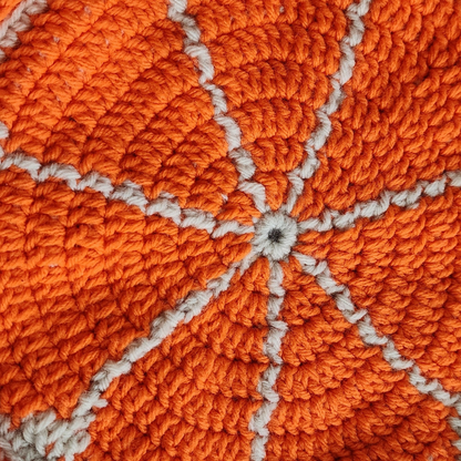 Orange Retro Crochet Purse