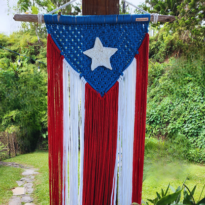 Macrame Flag, Puerto Rico