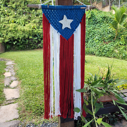 Macrame Flag, Puerto Rico