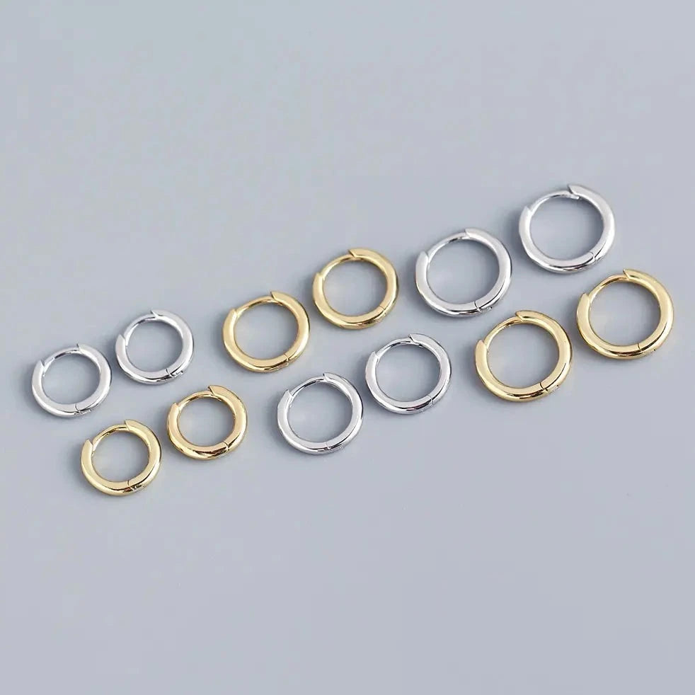 Stainless Steel Minimalist Huggie Hoop Earrings