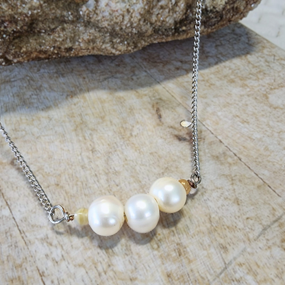 Classic Freshwater Pearl Stainless Steel Choker