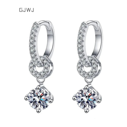 Genuine Moissanite Drop Earrings