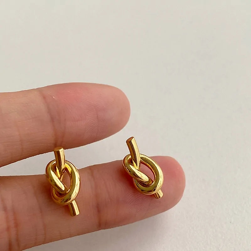 Simple Knots Geometric Earrings