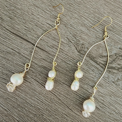 Freshwater Pearl Twist Earrings