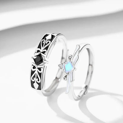 Knight Guardian Princess Crown Couple Rings