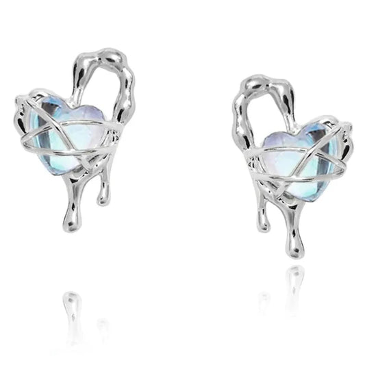 Sterling Silver Blue Stone Earrings