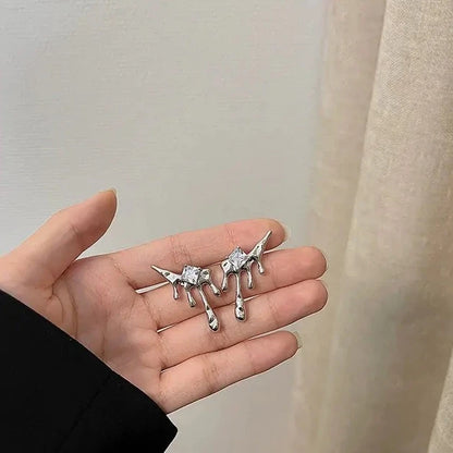 Needle Star Cross Earrings