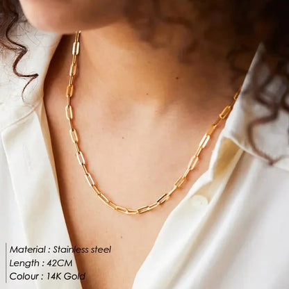 Paperclip Link Chain Necklace