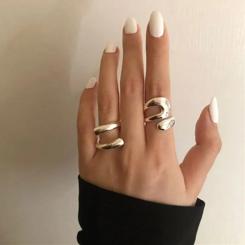 Statement 925 Stamp Rings