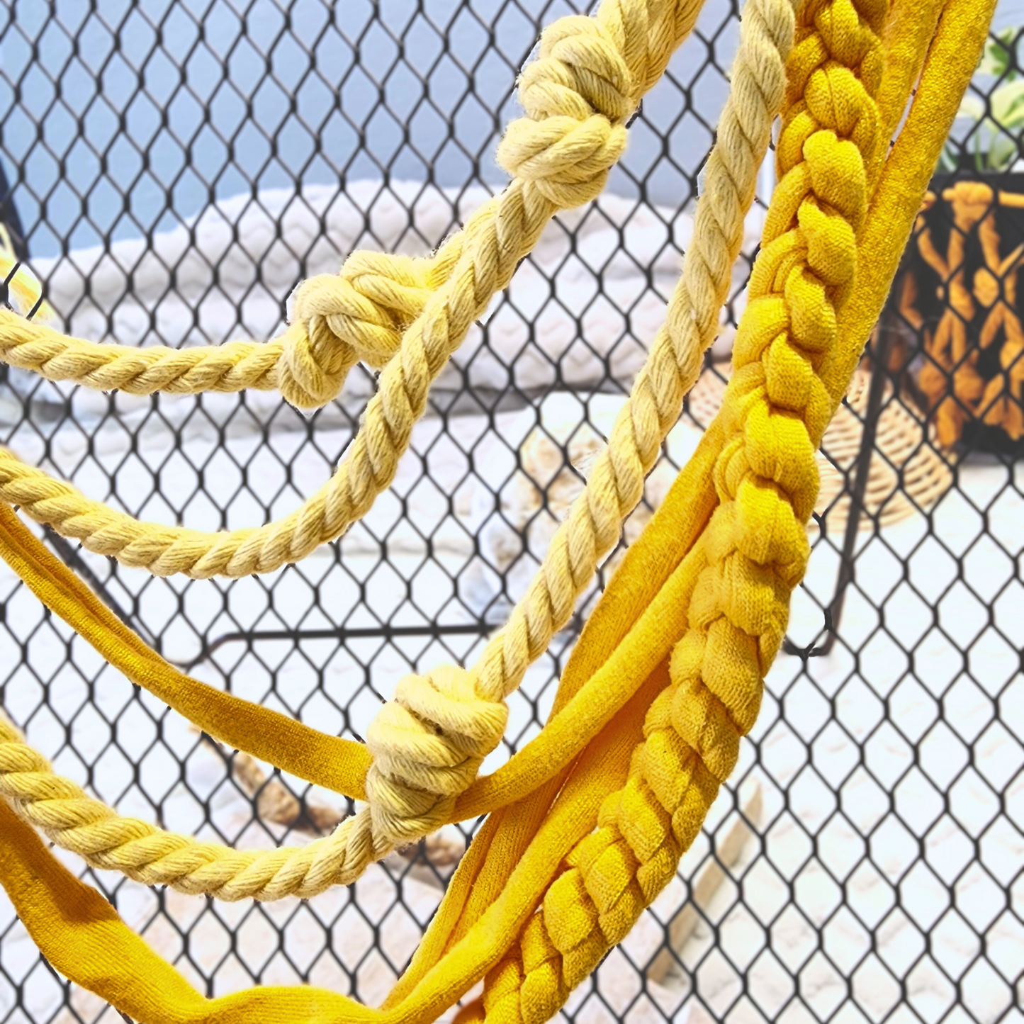 Sunrise Statement Crochet & Macramé Necklace