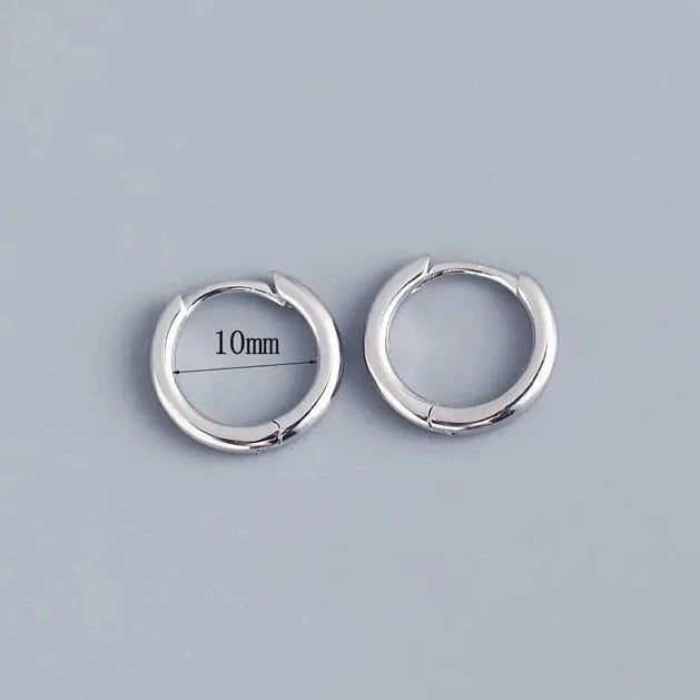 Stainless Steel Minimalist Huggie Hoop Earrings