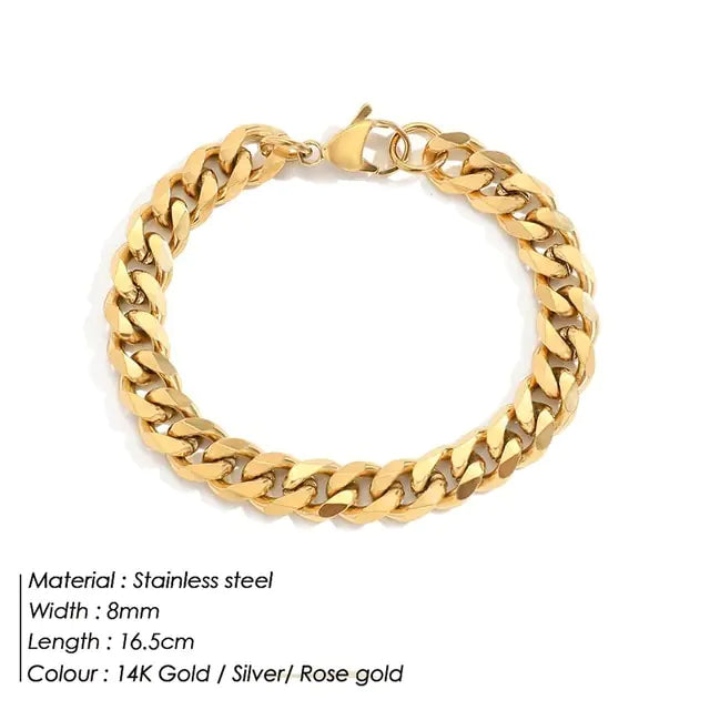 Curb Chain Stainless Steel Bracelet