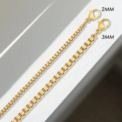 Stainless Steel Box Chain Bracelet