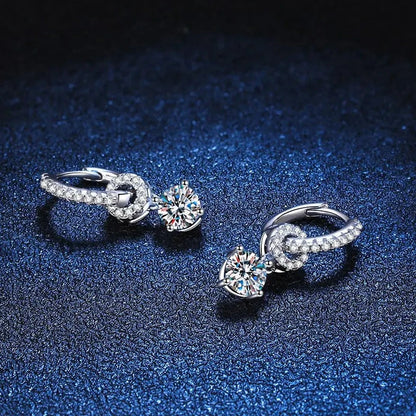 Genuine Moissanite Drop Earrings