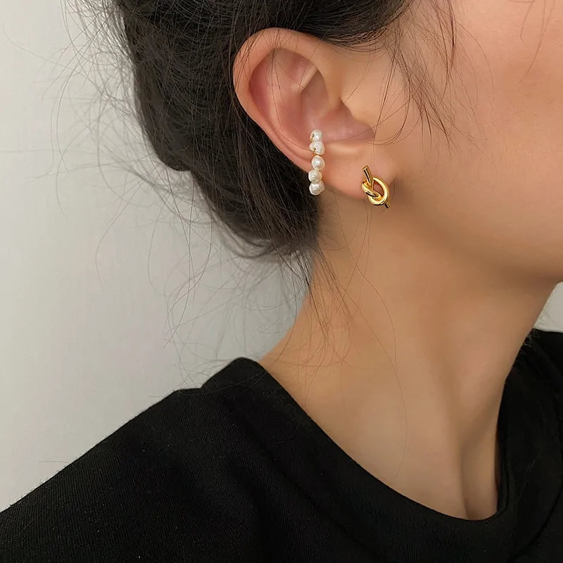 Simple Knots Geometric Earrings