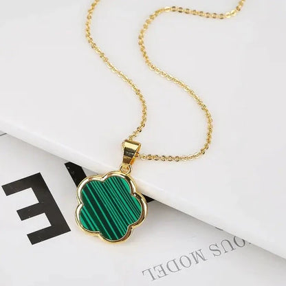 Plant Flower Pendant Necklace Women