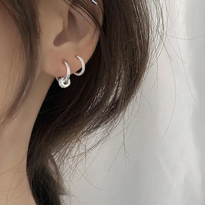 Stainless Steel Minimalist Huggie Hoop Earrings