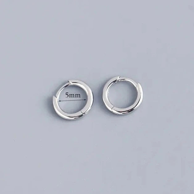 Stainless Steel Minimalist Huggie Hoop Earrings