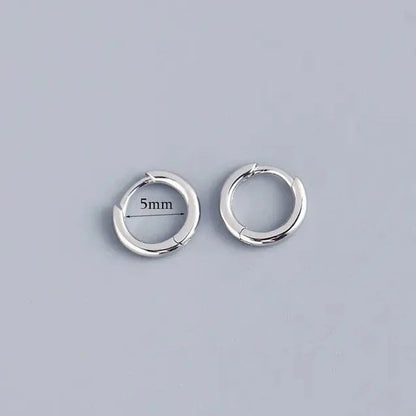 Stainless Steel Minimalist Huggie Hoop Earrings